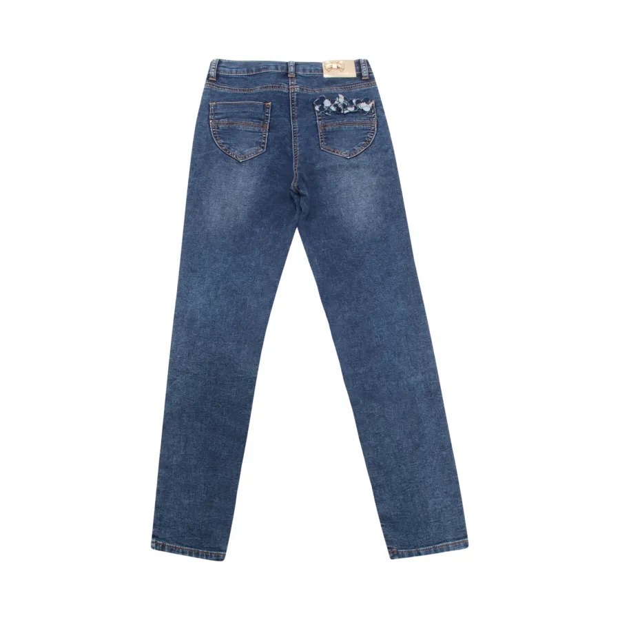 1383AQ jeans bimba MONNALISA girl kids denim trousers