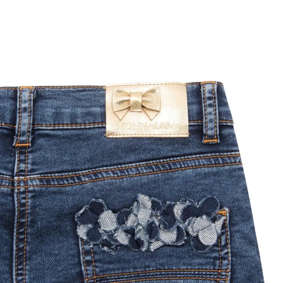 1383AQ jeans bimba MONNALISA girl kids denim trousers