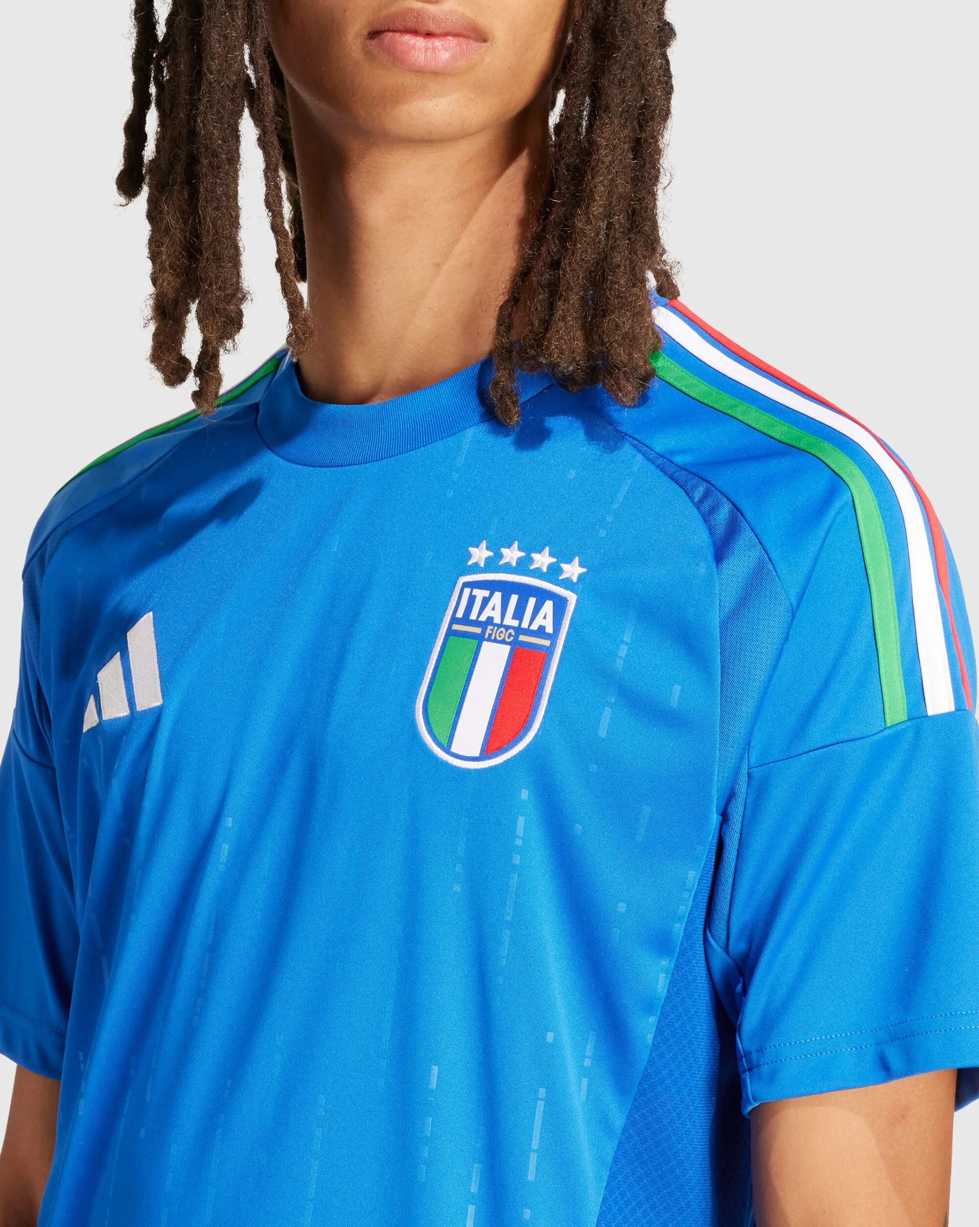 Adidas Maglia Home Italia 2024 Azzurri Uomo