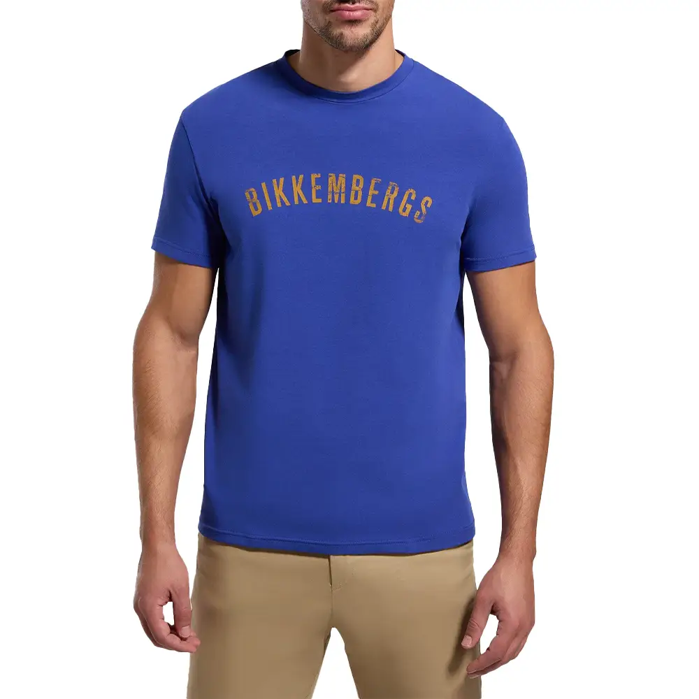 Bikkembergs T shirt uomo BMT0159 7004 Bluette