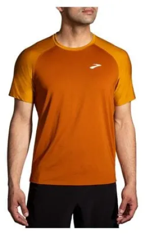 Brooks Atmosphere 2.0 Brown Orange Short Sleeve Jersey