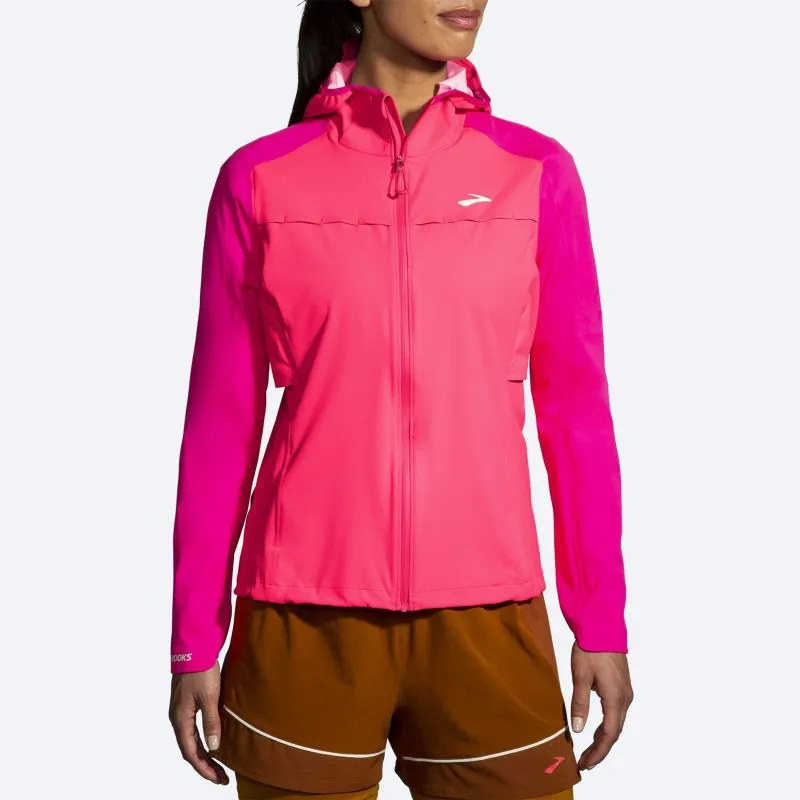 BROOKS High Point Waterproof Jacket  Hyper Pink/Fuchsia DONNA