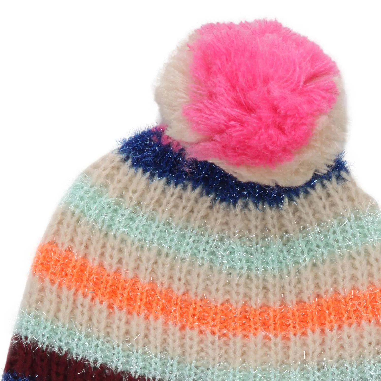 Cappello Pon Pon Multicolor Bambina E Teen