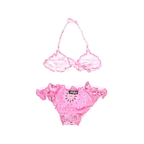 Costume Bikini Rosa Bandana Bambina E Teen