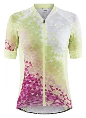 Craft ADV Endur Graphic Women's Short Sleeve Jersey Yellow Pink