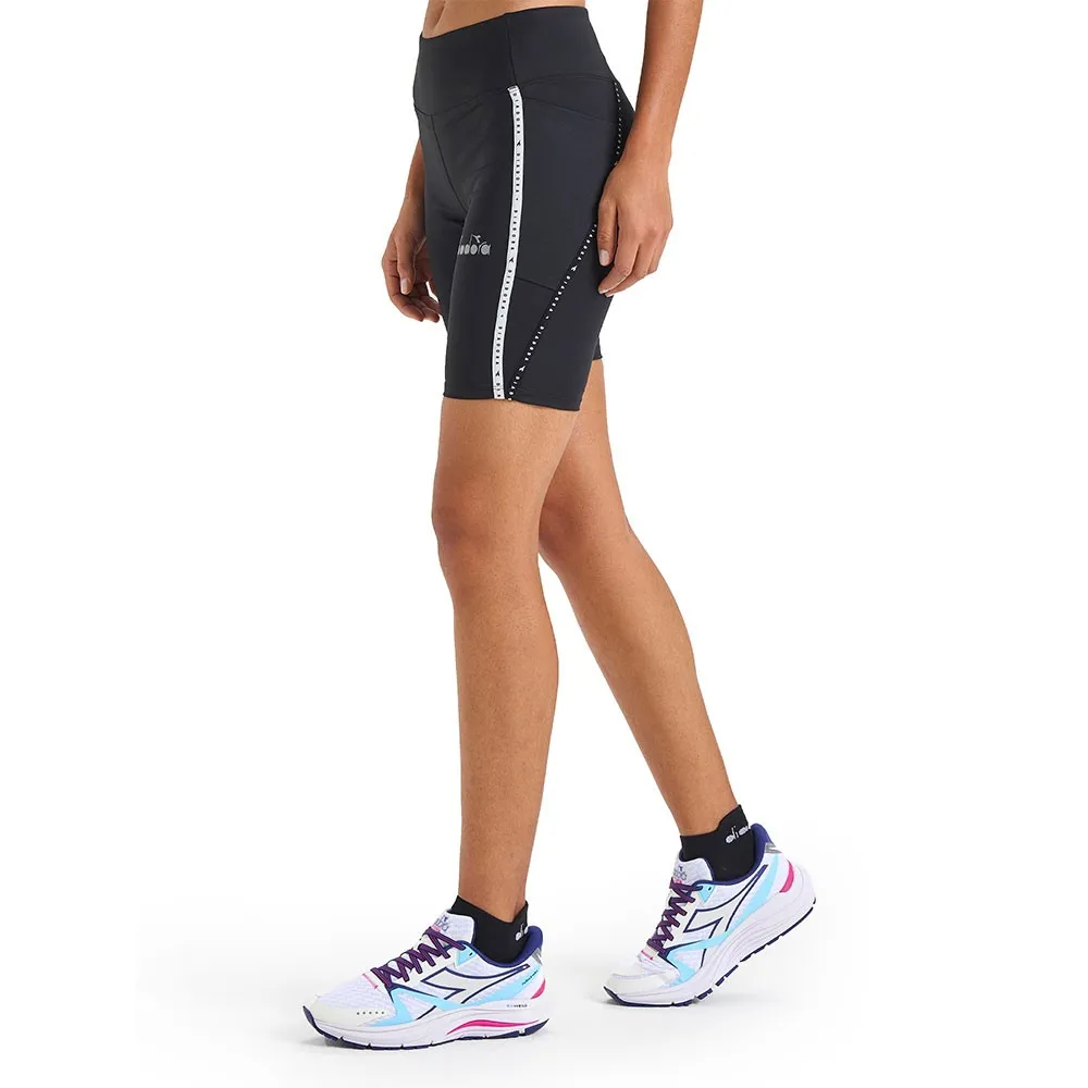 Diadora Pantaloncini Running Leggings Running Be One Nero Donna