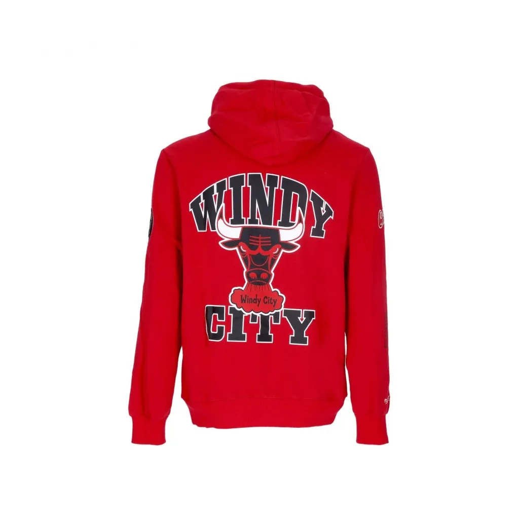 felpa cappuccio uomo nba team origins fleece hoodie hardwood classics chibul SCARLET