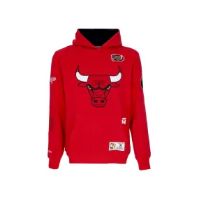 felpa cappuccio uomo nba team origins fleece hoodie hardwood classics chibul SCARLET