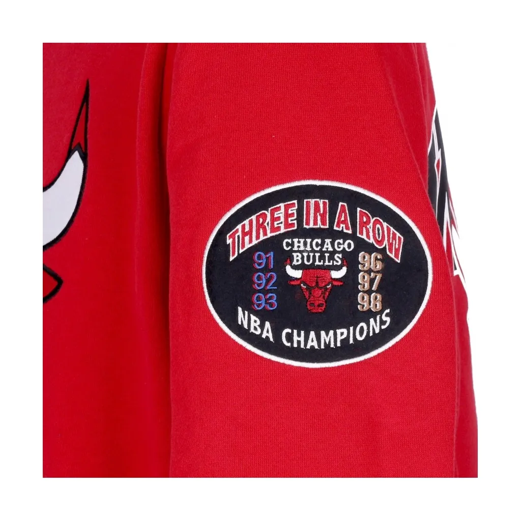 felpa cappuccio uomo nba team origins fleece hoodie hardwood classics chibul SCARLET