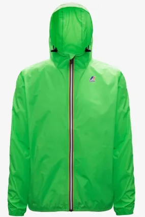 GIUBBOTTO UNISEX VERDE FLUO K-WAY CON CAPPUCCIO LE VRAI 3.0 CLAUDE