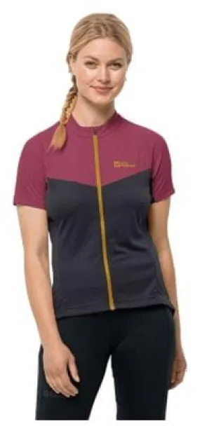 Jack Wolfskin Morobbia Fz Short Sleeve Jersey Donna Viola