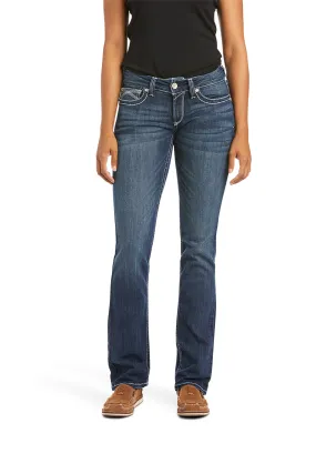 Jeans gamba dritta impilabile Ariat Women's R.E.A.L. Mid Rise Stretch Ivy