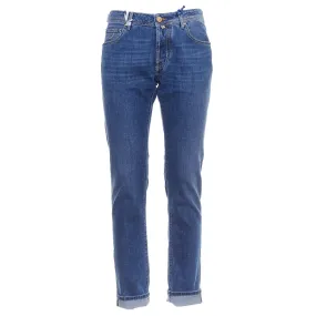 Jeans Nick Con Salpa Marrone In Suede