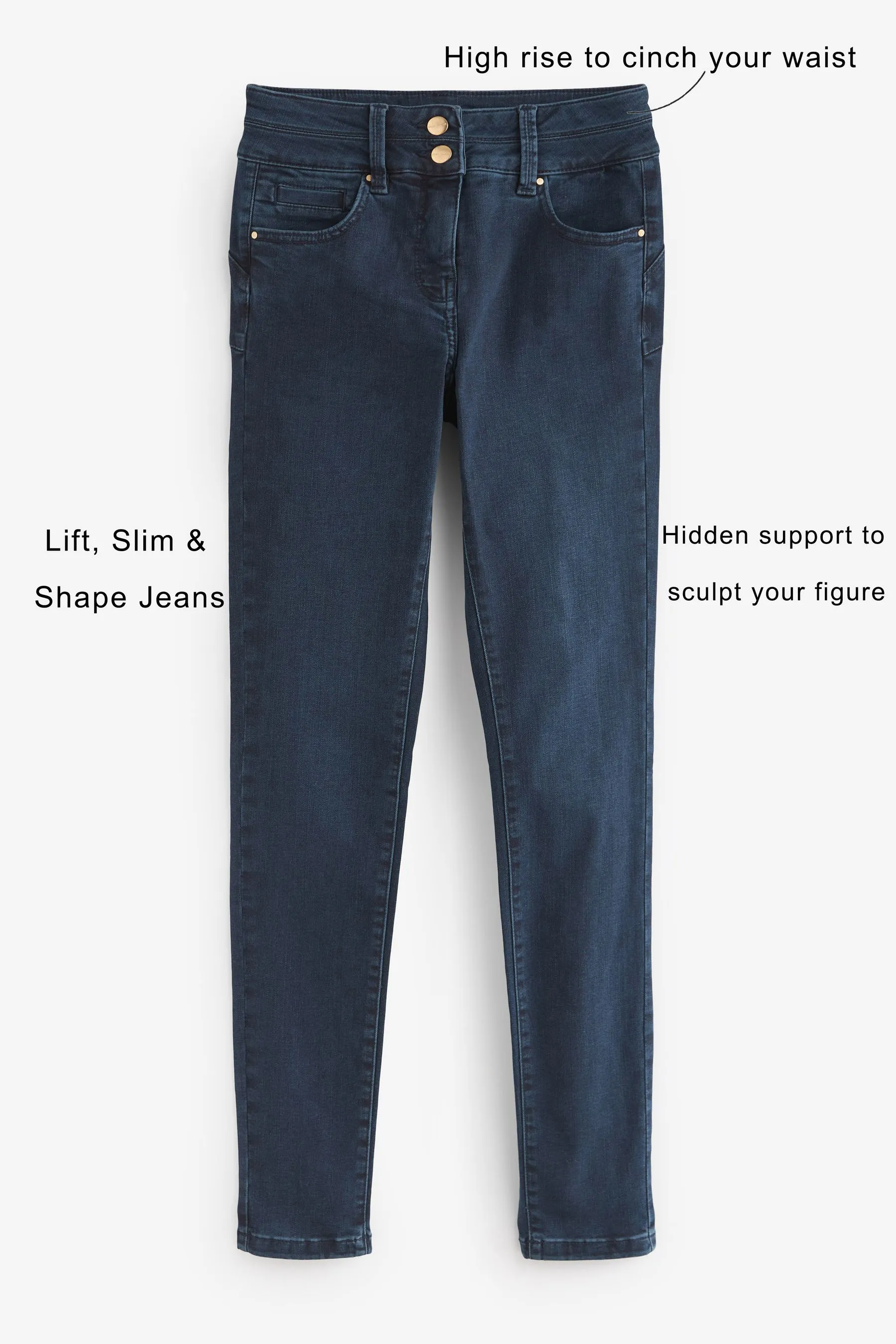 Jeans skinny effetto push-up, snellente e modellante