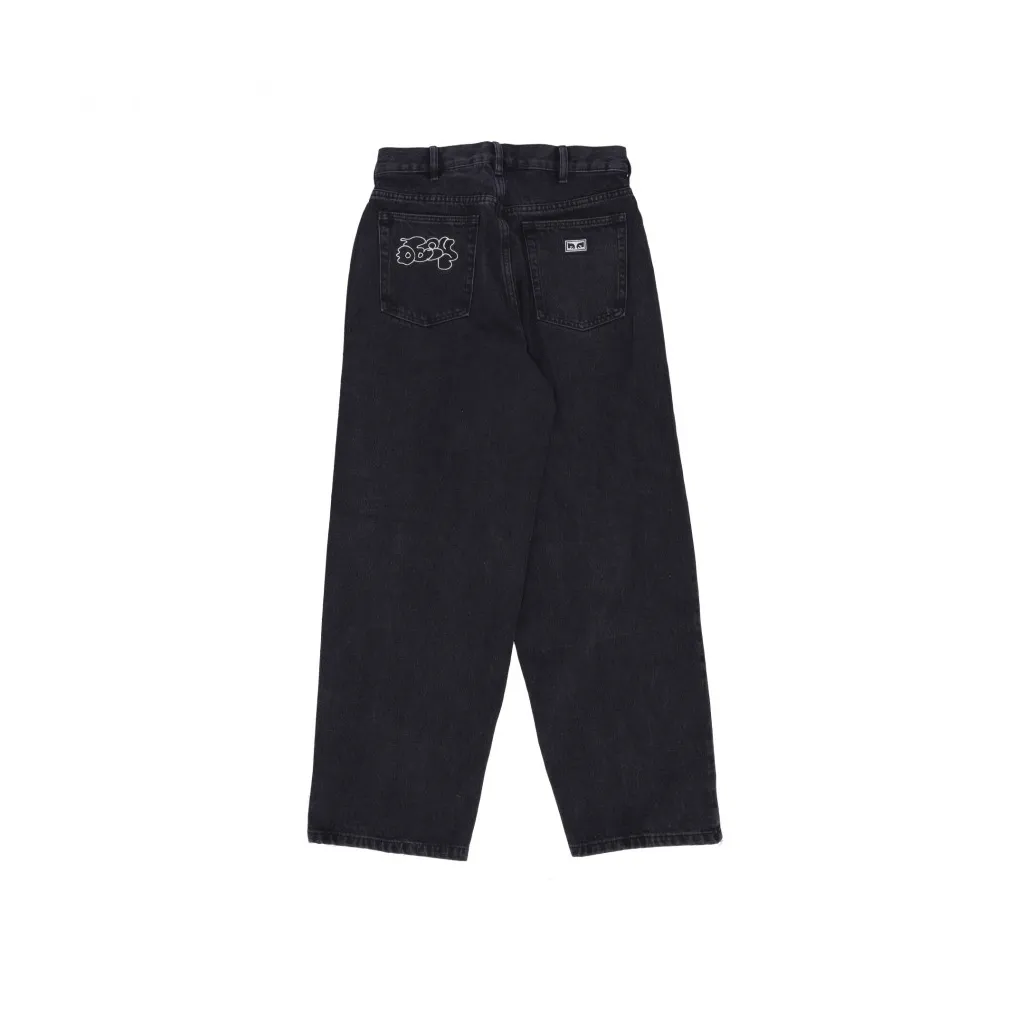 jeans uomo bigwig kingpin baggy denim pant FADED BLACK