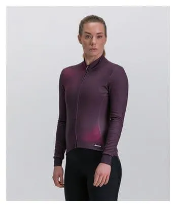 Maglia a maniche lunghe Santini Pure Dye Violet Donna