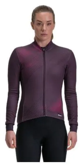 Maglia a maniche lunghe Santini Pure Dye Violet Donna