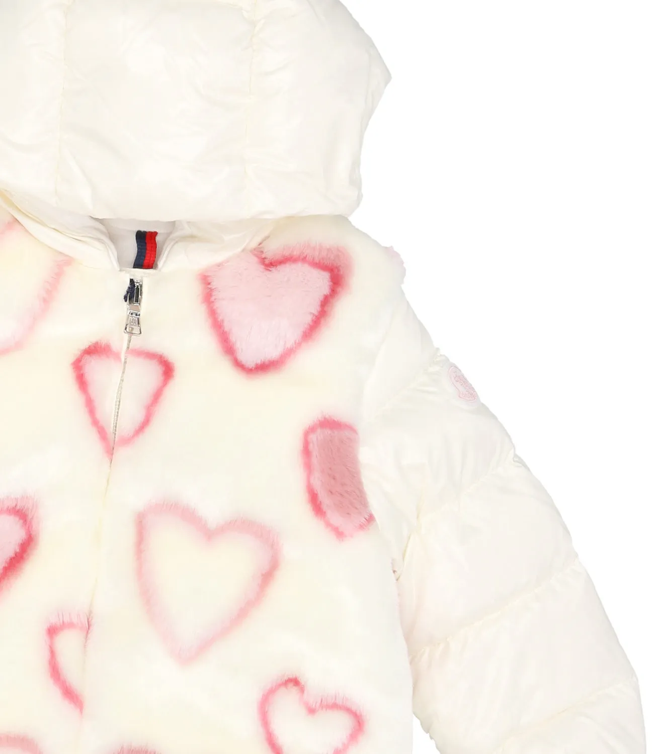 Moncler Junior | Giubbotto Adamas Bianco e Rosa