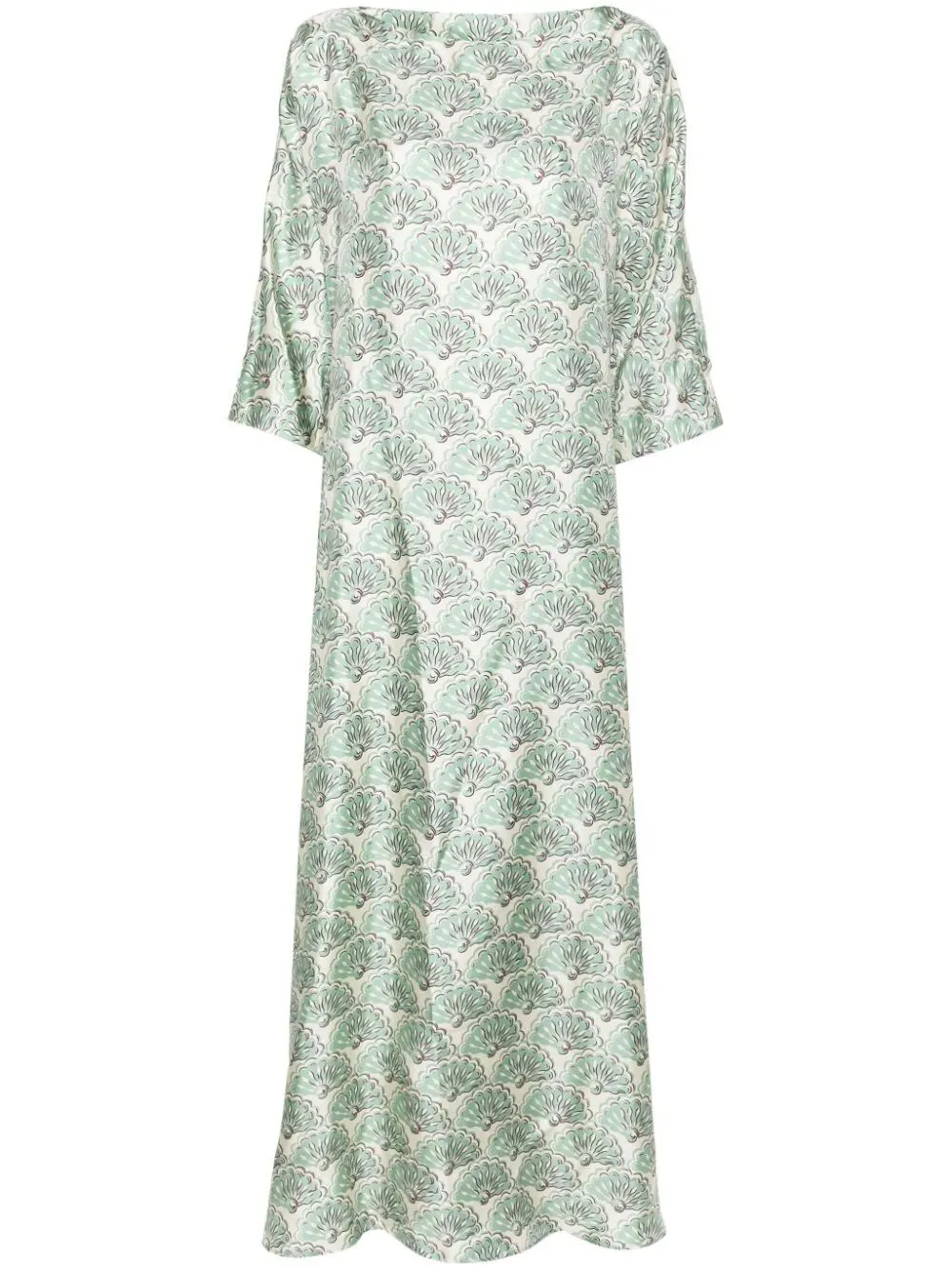 `Muumuu` Long Round-Neck Dress