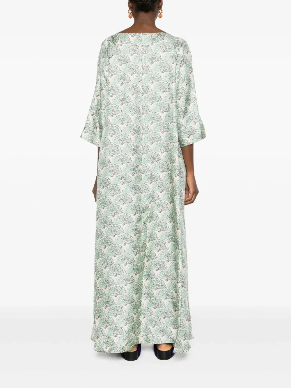 `Muumuu` Long Round-Neck Dress