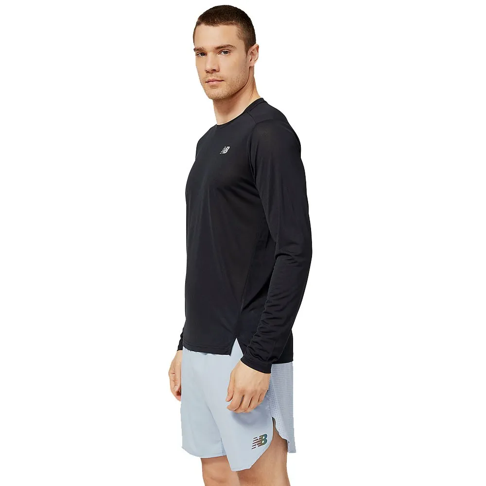 New Balance Maglia Running Manica Lunga Accelerate Nero Uomo