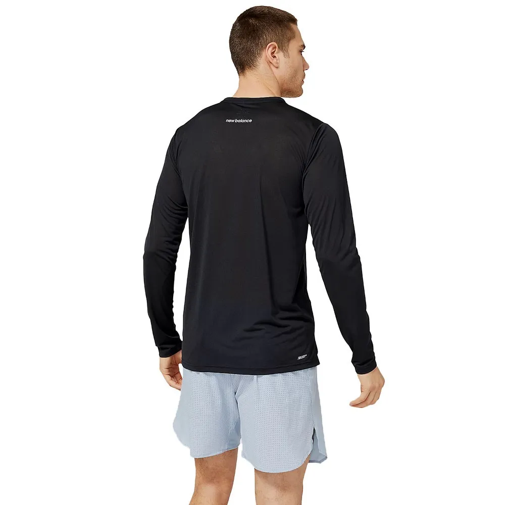 New Balance Maglia Running Manica Lunga Accelerate Nero Uomo