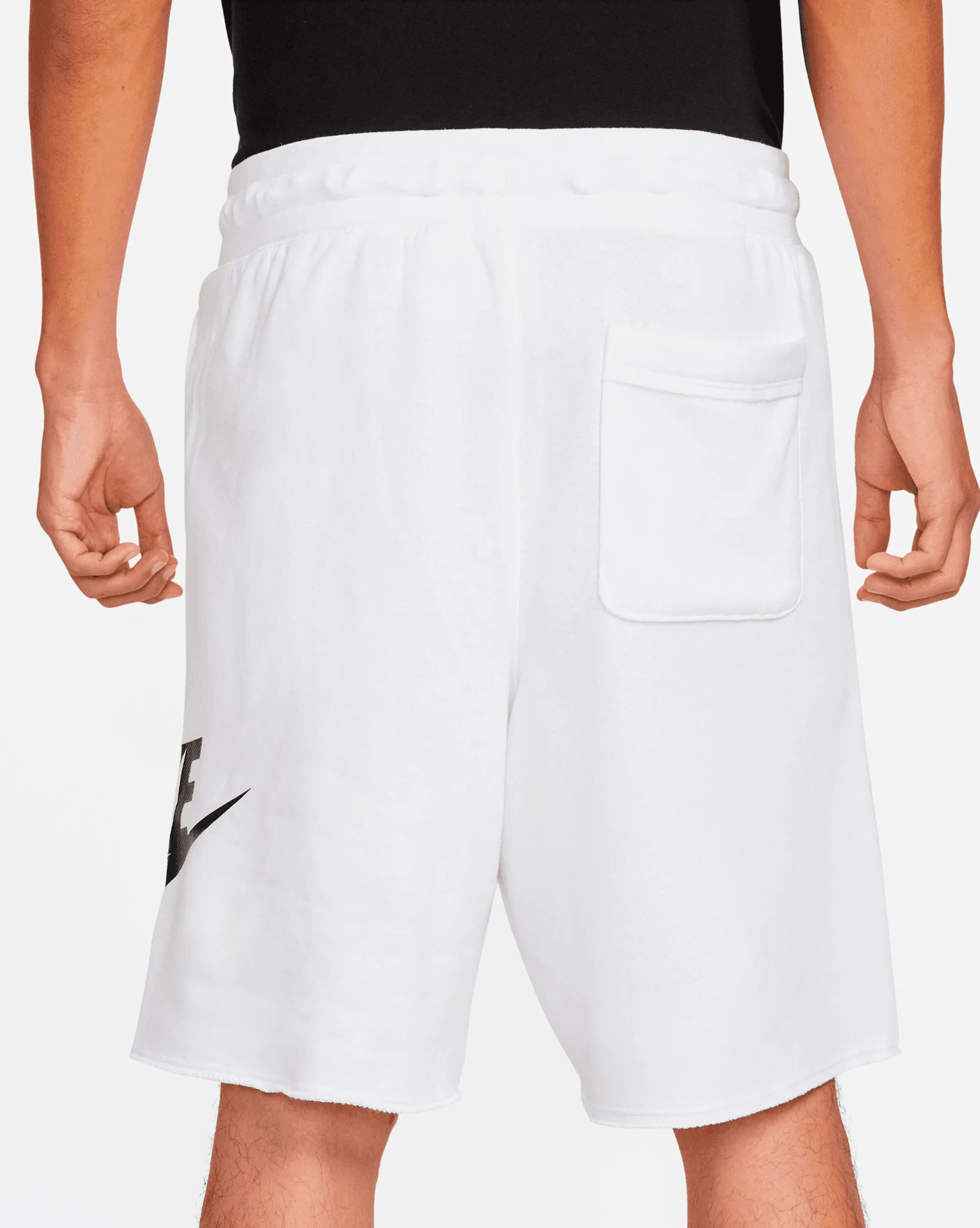 Nike Pantaloncini in French Terry Club Alumni Bianco Uomo