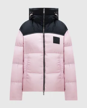 Off-White Piumino rosa con patch logo Arrow OWEJ005F24FAB002