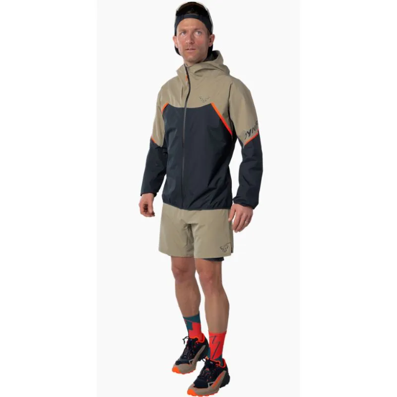 Pantaloncini da trail running da uomo Dynafit ALPINE PRO 2/1 SHORTS (Rock Khaki)