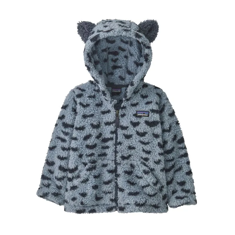 Patagonia Felpa con cappuccio Furry Friends (Snowy: Light Plume Grey) per bambini