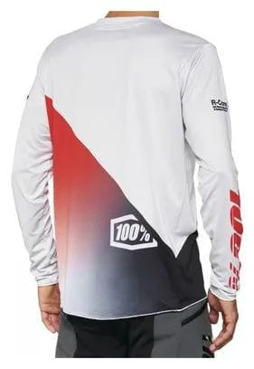 R-Core-X Grey / Red Racer 100% Long Sleeve Jersey