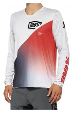 R-Core-X Grey / Red Racer 100% Long Sleeve Jersey