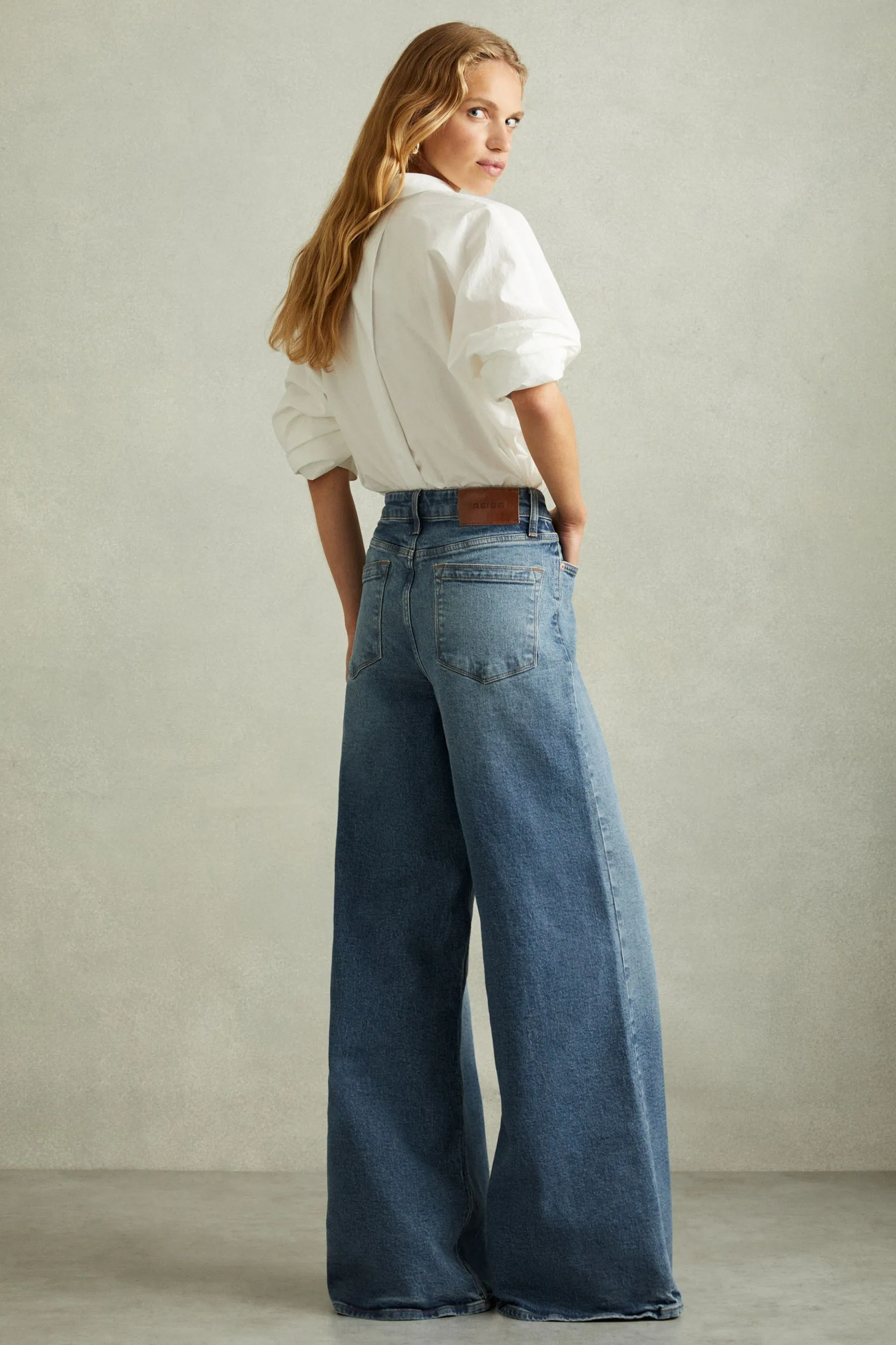 Reiss Crete Wide Leg Jeans    