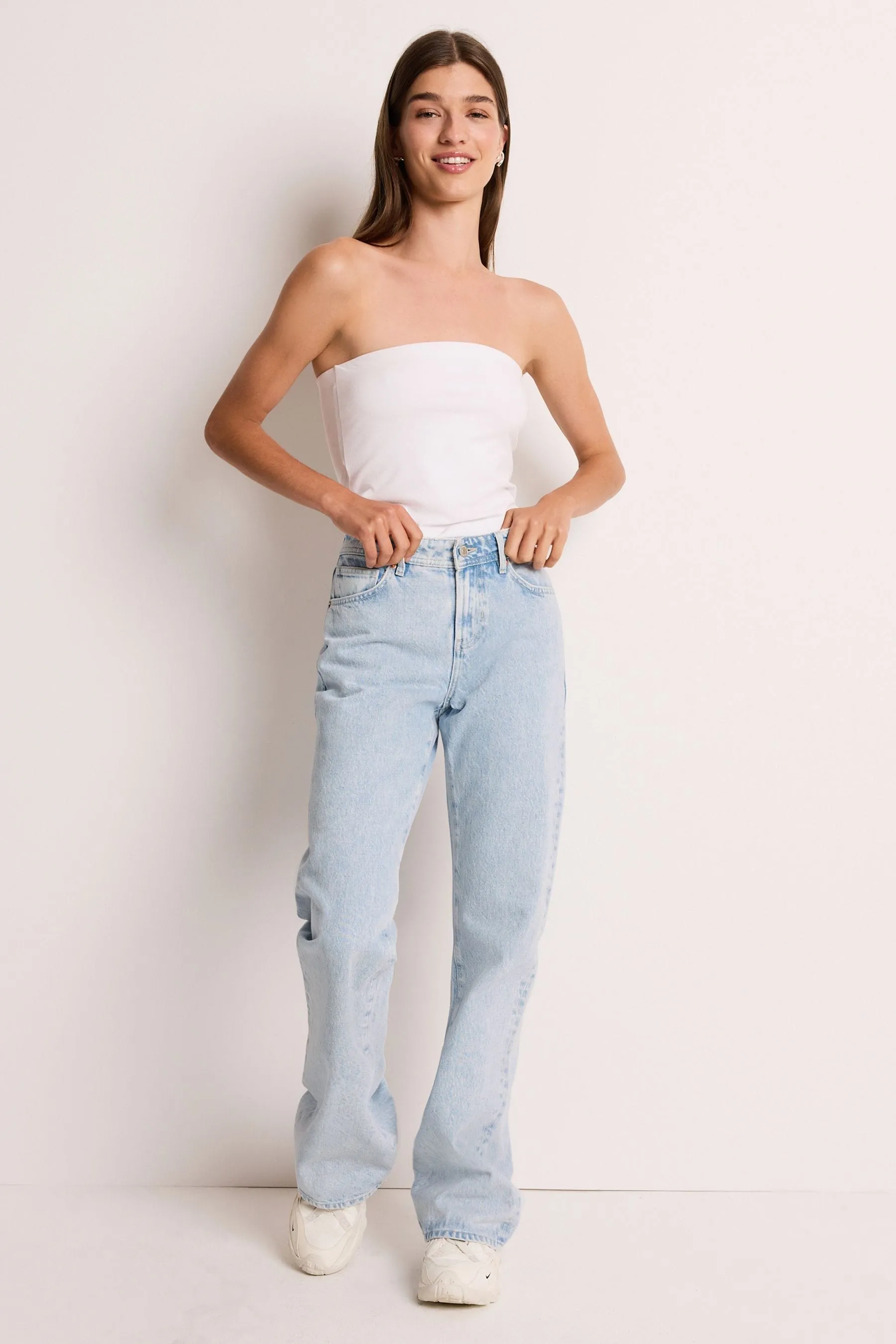 Relaxed Bootcut 100% Cotton Jeans    