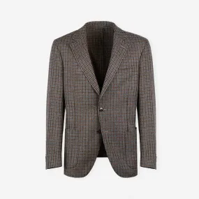 Single-breasted wool and cashmere jacket