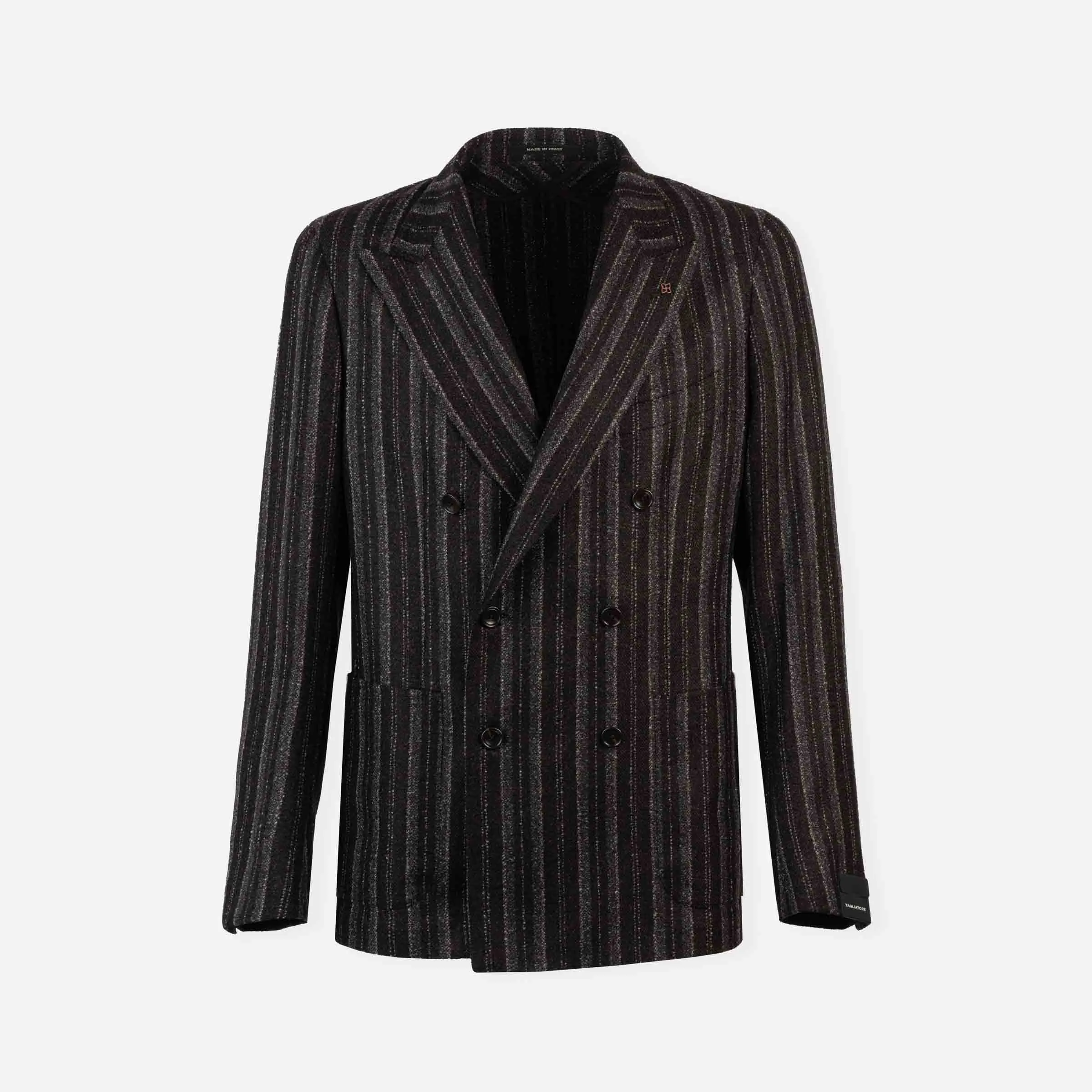 Single-breasted wool blend jacket