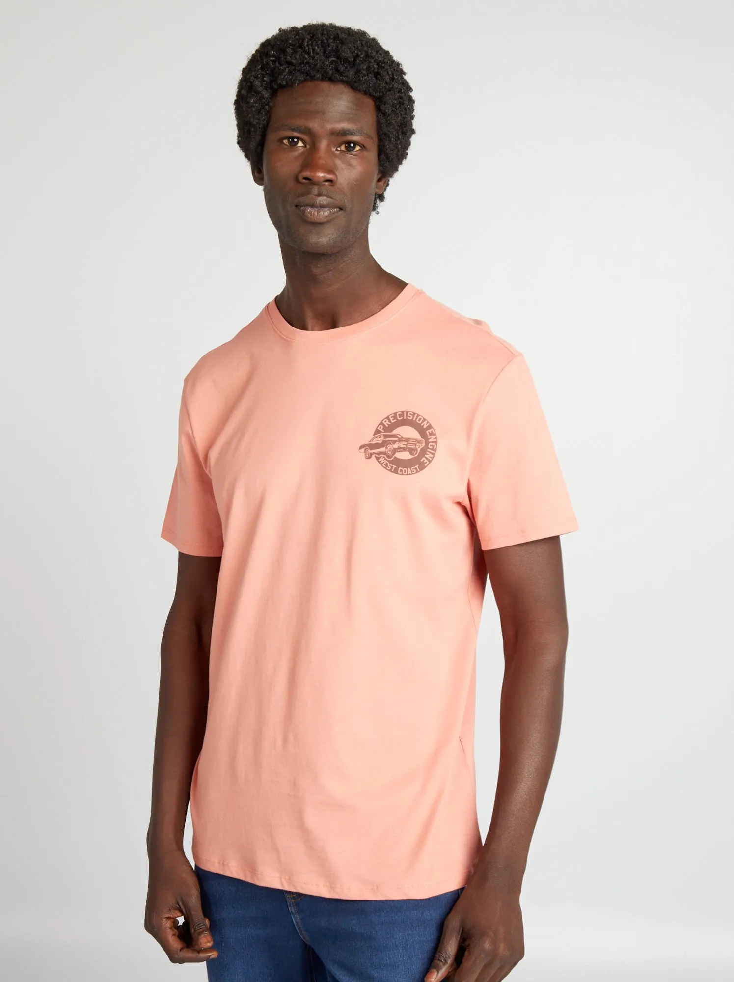 T-shirt stampata a maniche corte - ROSA