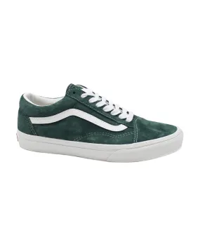 VANS OLD SKOOL 38G1U5 darkest spruc pig suede verde bianco scarpe uomo sneakers lacci camoscio