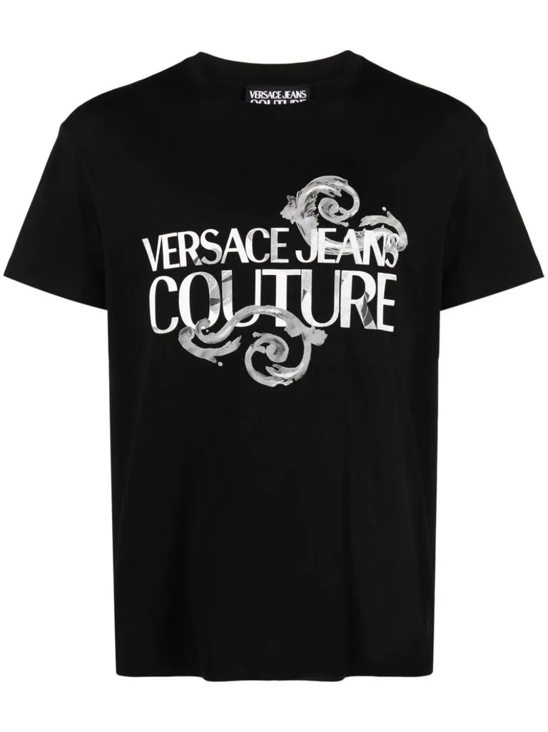 versace jeans couture T-shirt stampa acquerello Couture