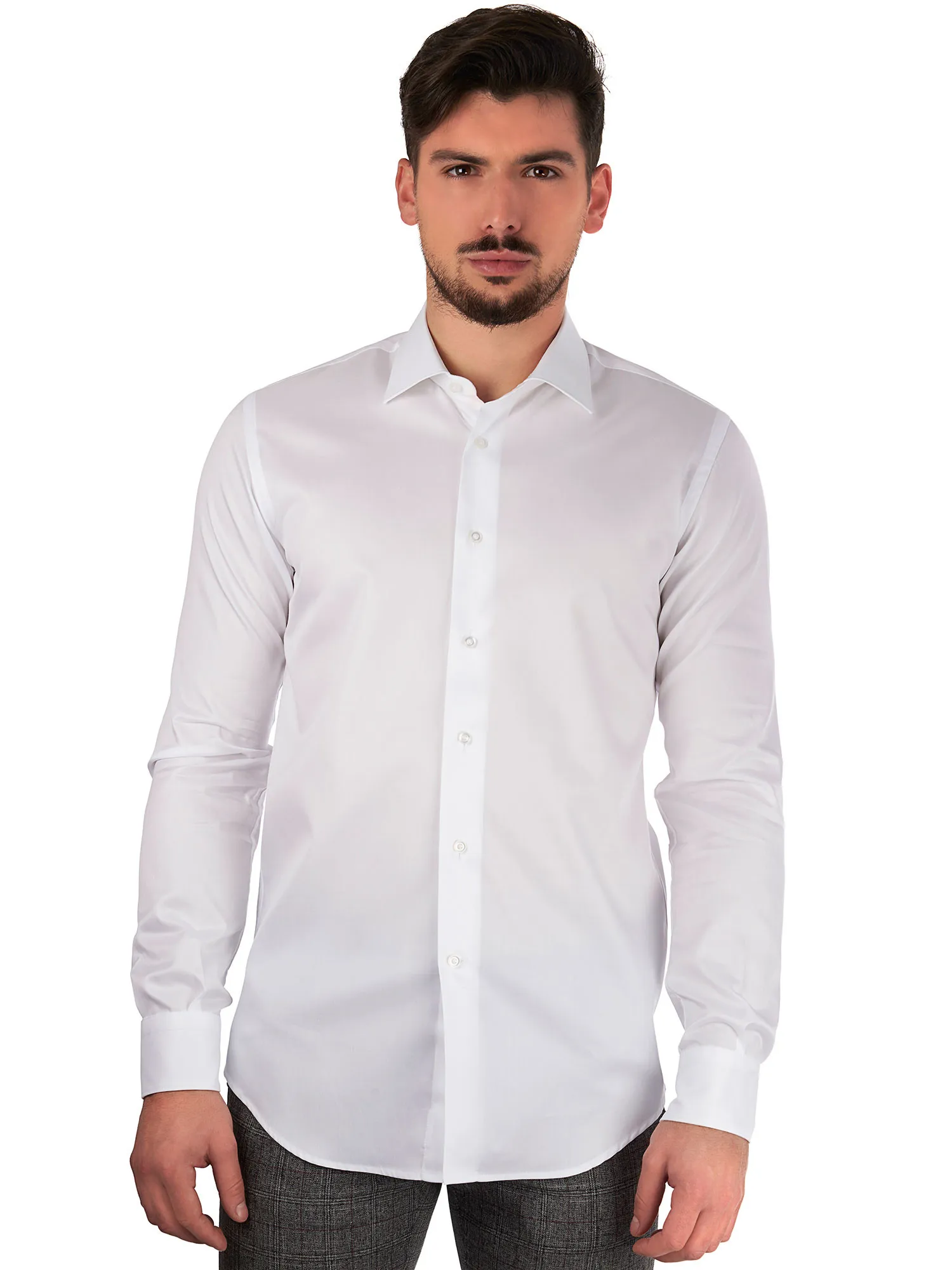 White classic shirt in Twill fabric