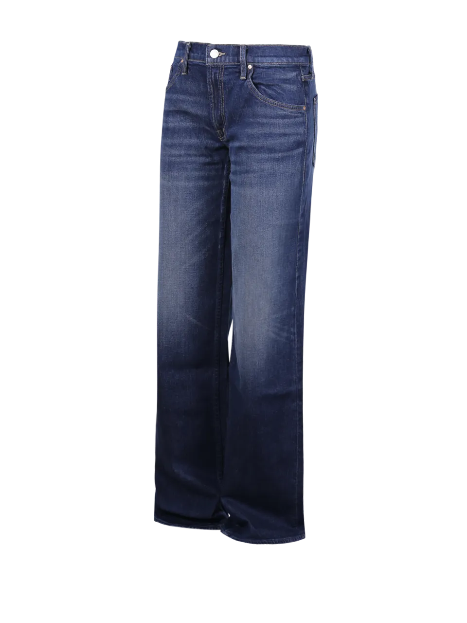 WOMAN MOTHER BLUE COTTON THE DOWN LOW SPINNER HEEL JEANS